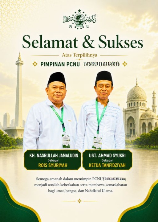 PCNU  Pengurus Cabang Kabupaten Ngada Rois Syuriyah KH Nasrullah Jamaludin dan Ketua Tanfidziyah Ust Ahmad Syukri